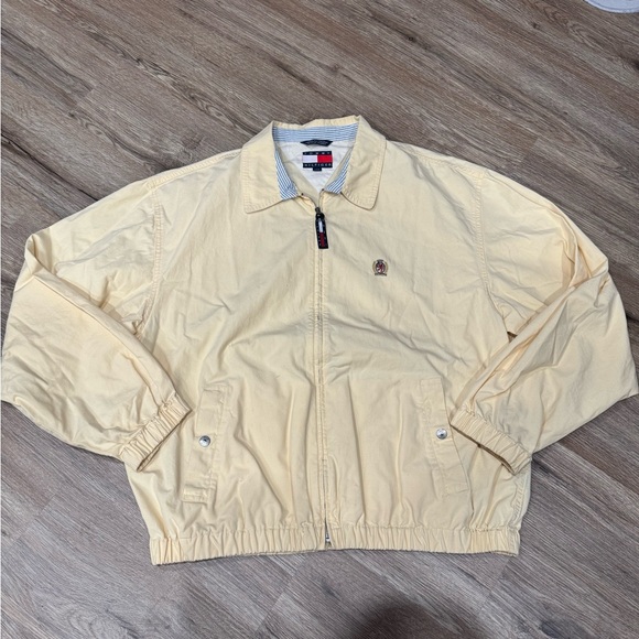 Tommy Hilfiger Other - Tommy Hilfiger Pale Yellow Lightweight Zip Shirt Jacket